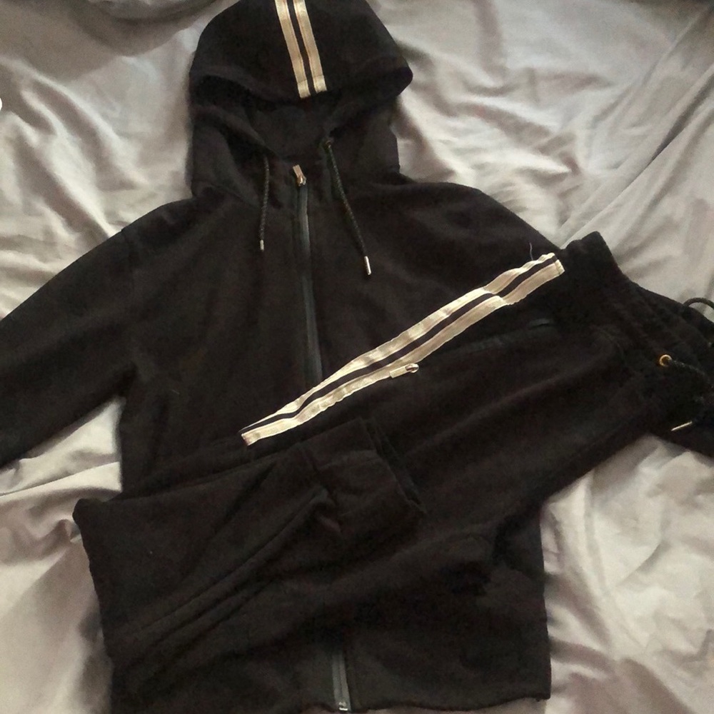 White Tag Striped Tracksuit